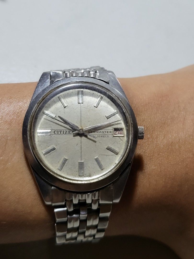 Citizen Newmaster 63-1019 Manual Wind Watch (Category: Men's Watches) located in Iloilo. Submitted by KCY_Timepieces (Listing ID 1273565678, Image 3). Description: Model: Rare Vintage Citizen Newmaster Japan Material: Stainless steel Color: Ivory/Silvee Bracelet: Generic Size: 35mm Inclusions: none Certificate of Authenticity: none *********************************************** MOP: COD/COP, Bank Transfer, Gcash, 3 months 0% for BDO Credit Card 