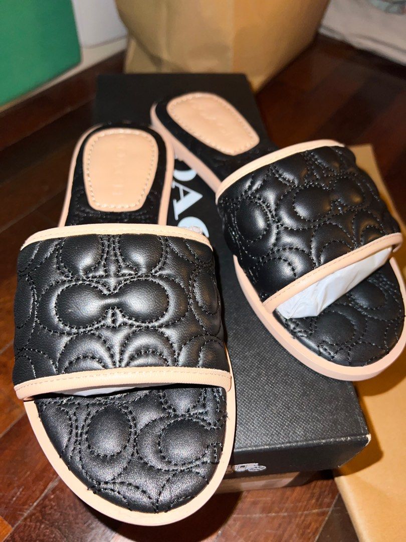 Coach leather sandals on sale