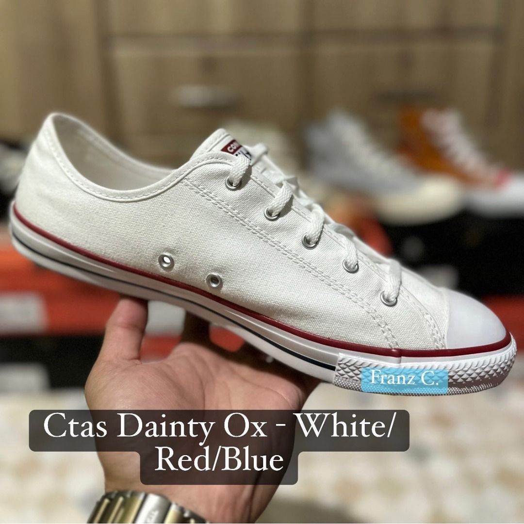 Converse Chuck Taylor All Star Dainty Ox White Red Blue Low