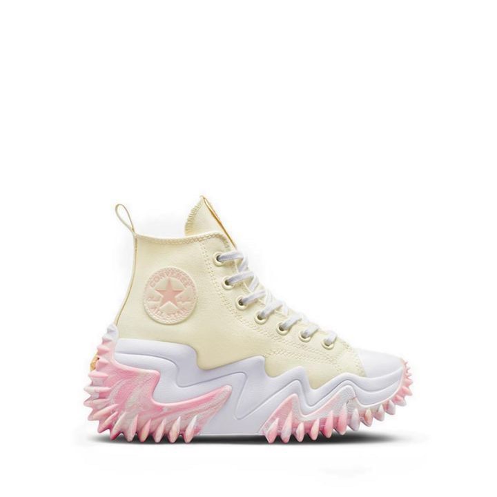Pink and yellow converse discount