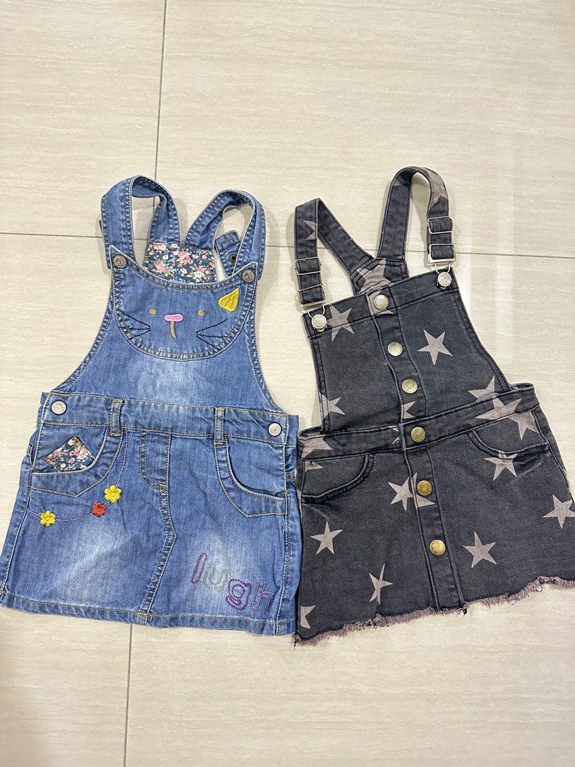 Girls denim skirt overalls sale