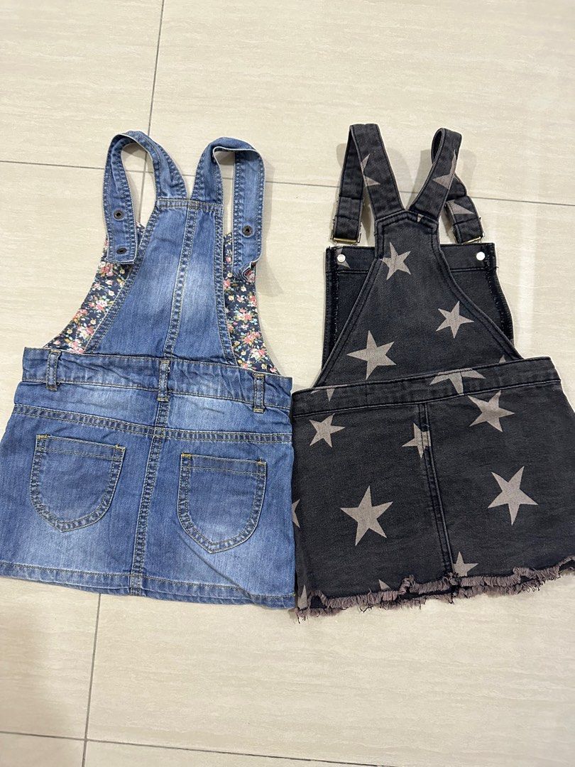 Girls denim skirt overalls sale