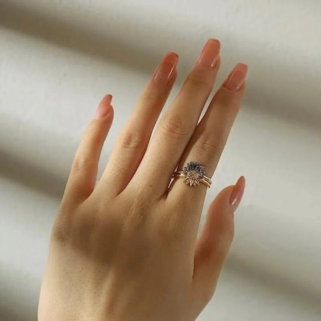 Matching sun and moon rings top