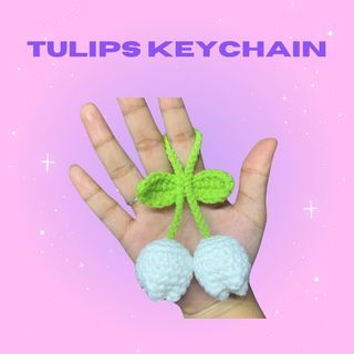 Crochet Tulips Keychain