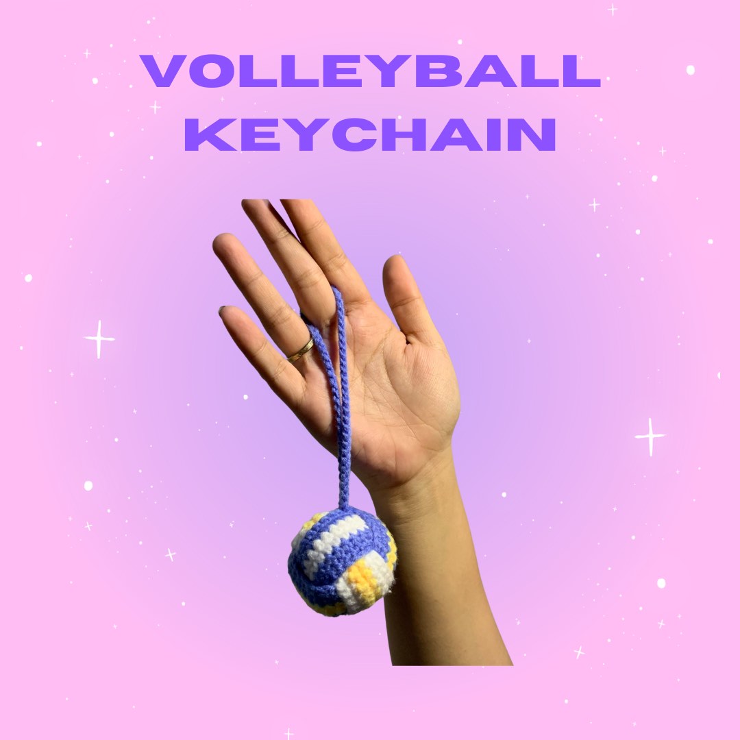 Crochet Volleyball Keychain, Hobbies & Toys, Stationary & Craft