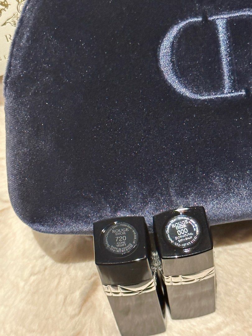 Dior 2023 Xmas Set Lipstick &Pouch, Beauty & Personal Care, Face