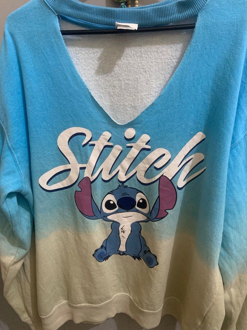 Disney Stitch Sweater Jacket Blue Women s Fashion Coats Jackets