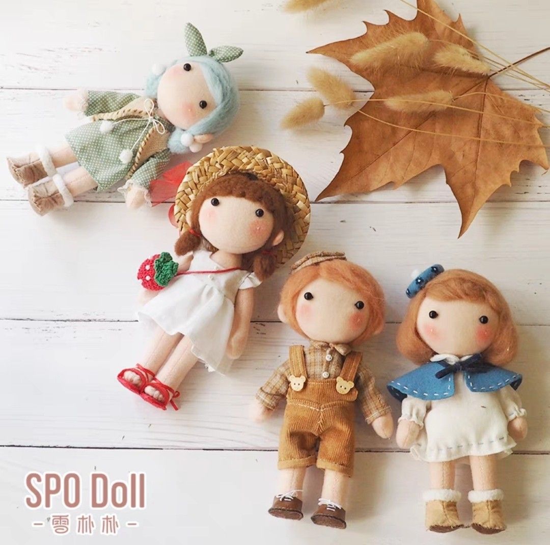 Handmade rag shop doll kit