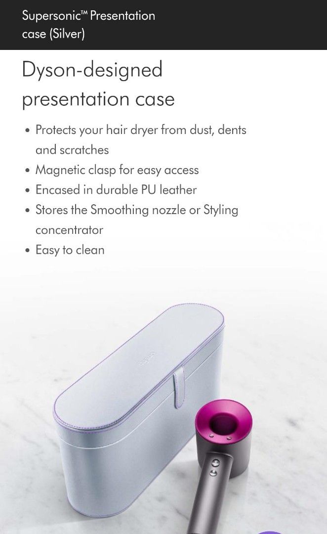 Dyson hair deals dryer presentation case