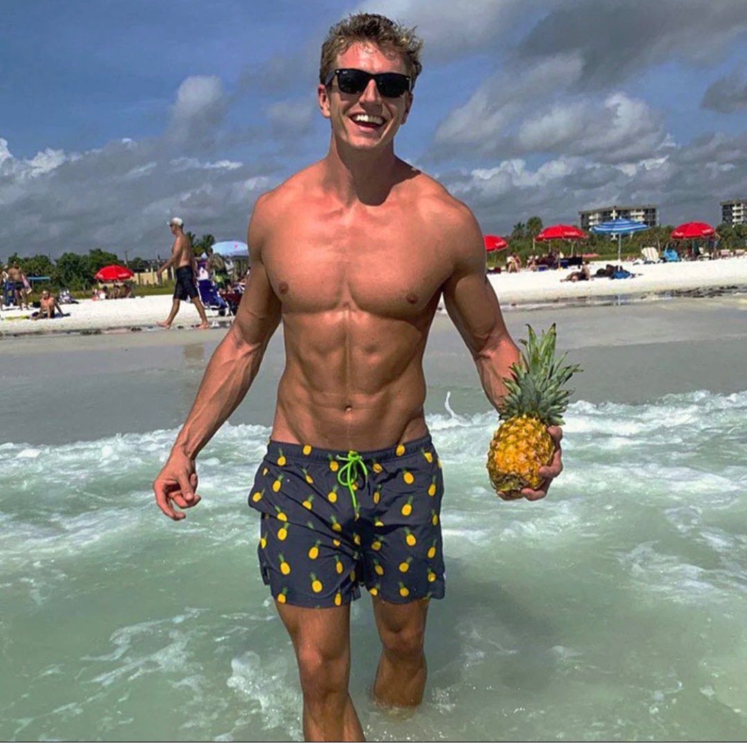 EUBI Signature Swim Shorts Pineapple Men s Fashion Bottoms