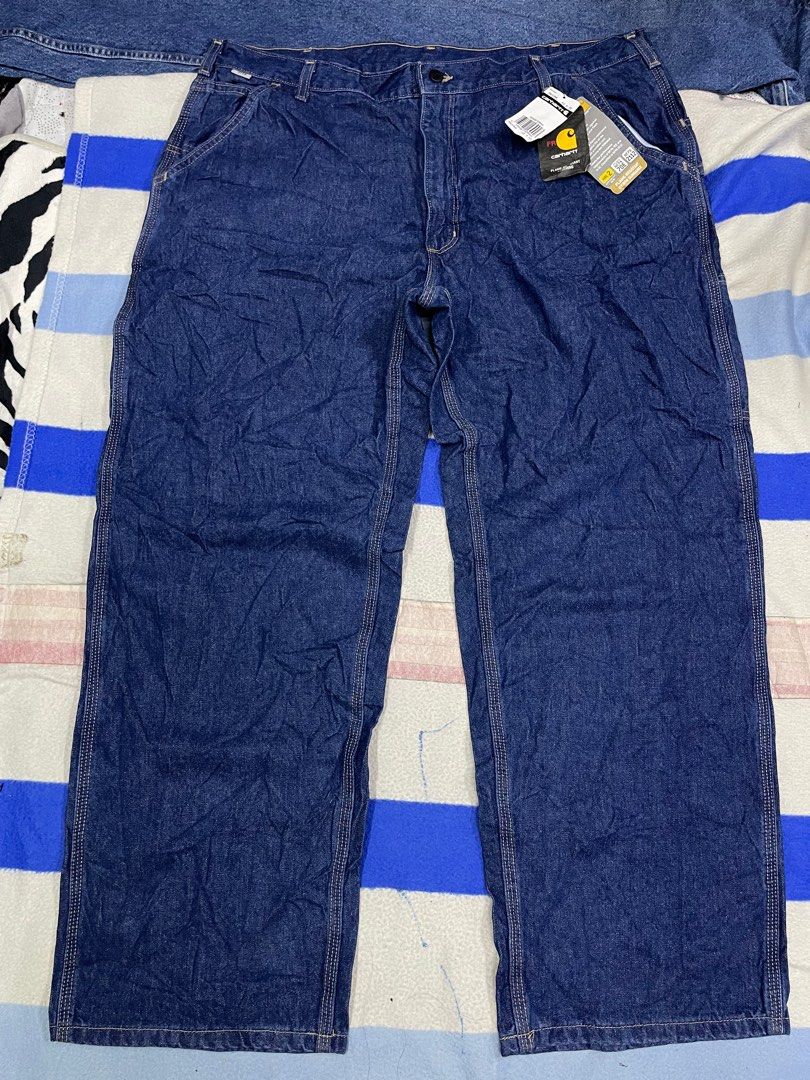 Carhartt FLAME resistant denim dungaree FRB 13 DNM