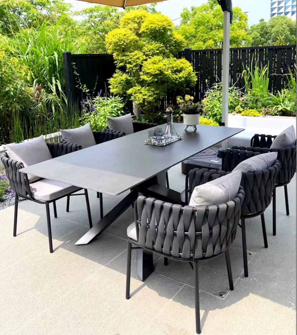 GREYS Modern Outdoor Dining Table, Furniture & Home Living, Outdoor