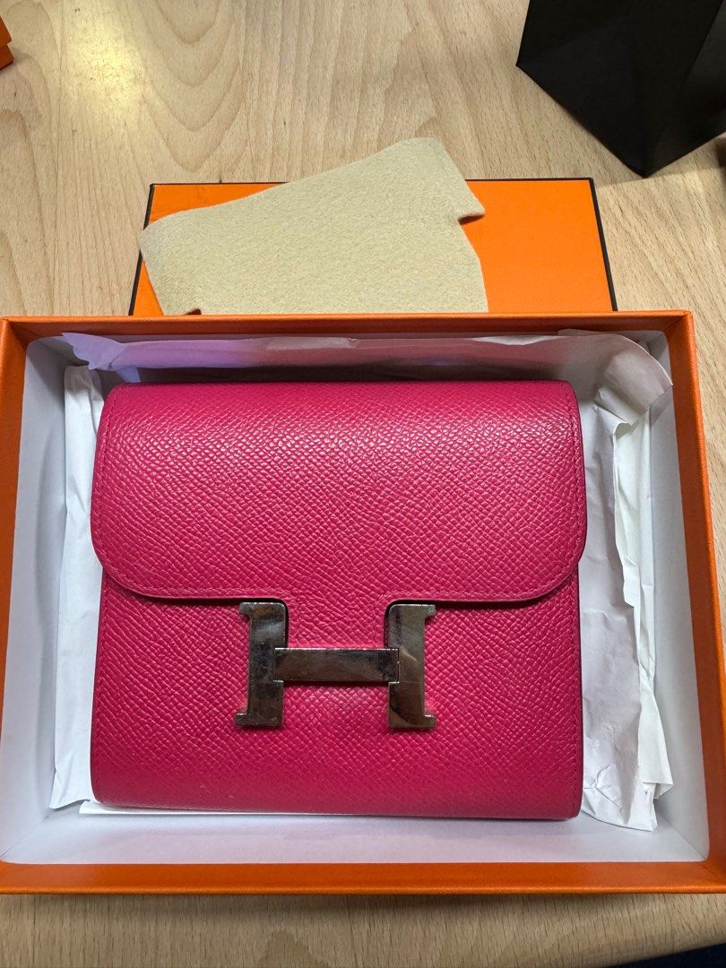 Hermes constance top short wallet