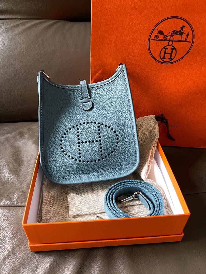 hermes mini evelyne bleu nuit