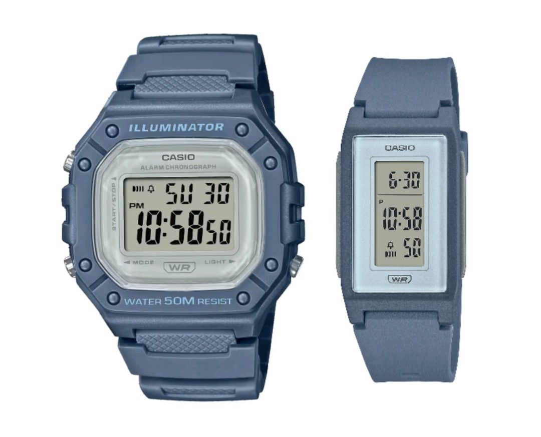 JAM CASIO ORIGINAL COUPLE SET BIRU Women s Fashion Watches