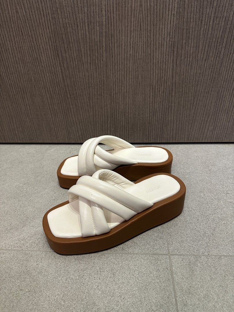 Jenith s YURY PLATFORM SANDALS WHITE