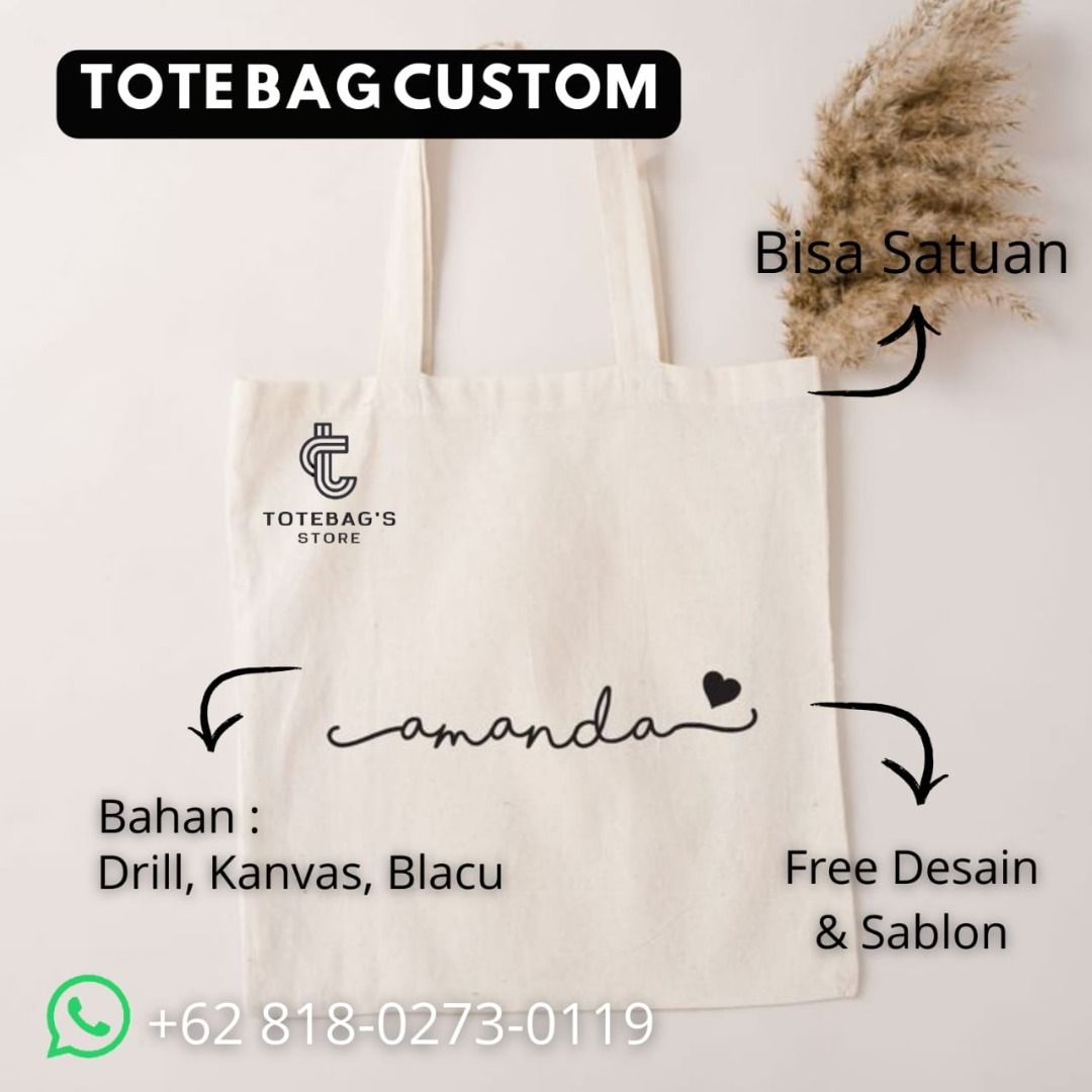 Harga tote store bag custom