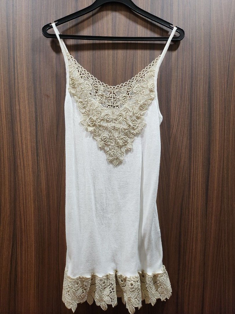 Lace Camisole Knee Length Korea, Women's Fashion, New
