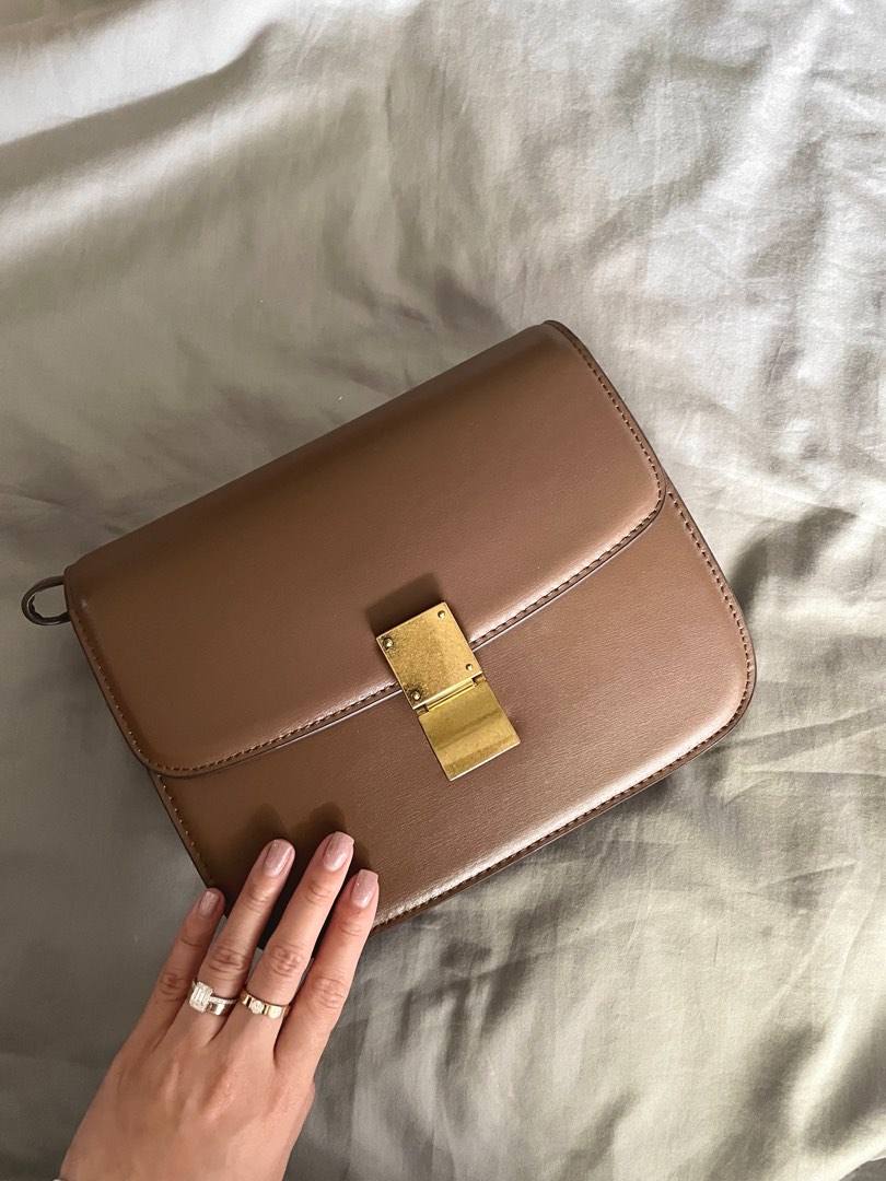 Leather Box Bag in Camel colour Women s Fashion Bags Wallets