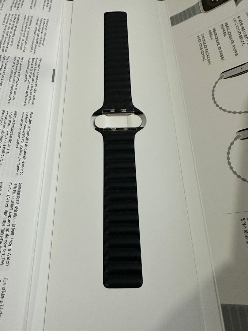 Like New Midnight Leather Link Apple Watch Strap For 41mm/40mm/38mm
