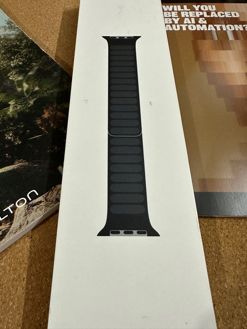 Like New Midnight Leather Link Apple Watch Strap For 41mm/40mm/38mm