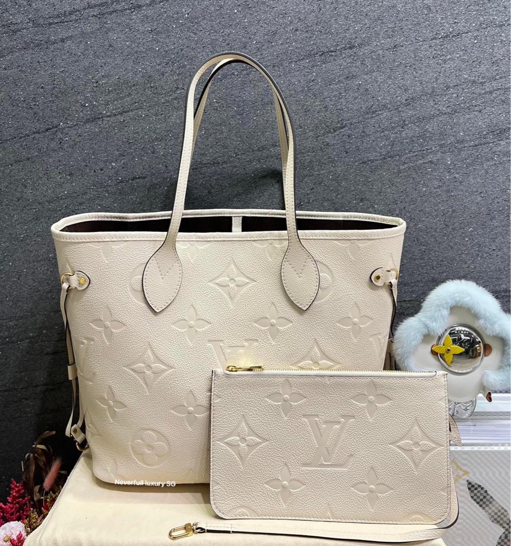 Louis vuitton neverfull white monogram deals