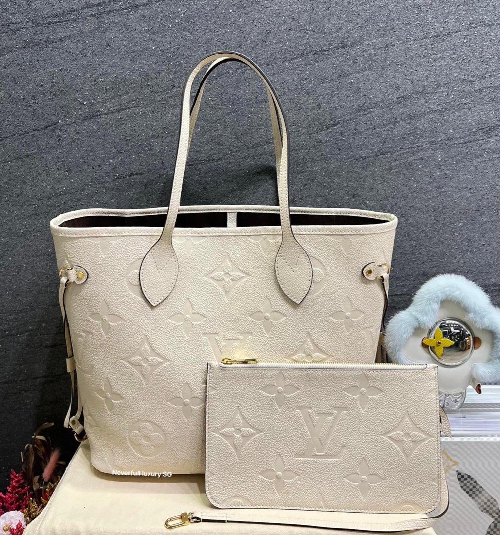 NO NEGO Louis Vuitton Neverfull MM Off White Creme Monogram