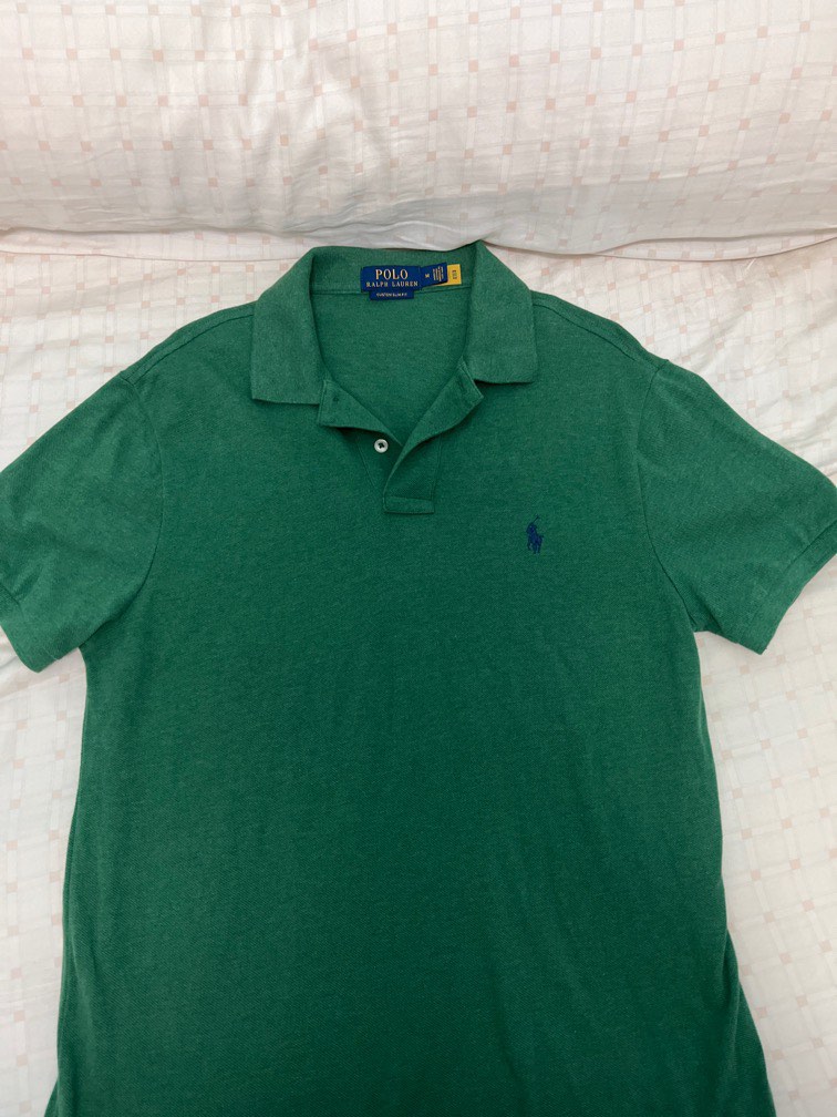 M Ralph Lauren Dark Green Polo Tee Shirt Men s Fashion Tops