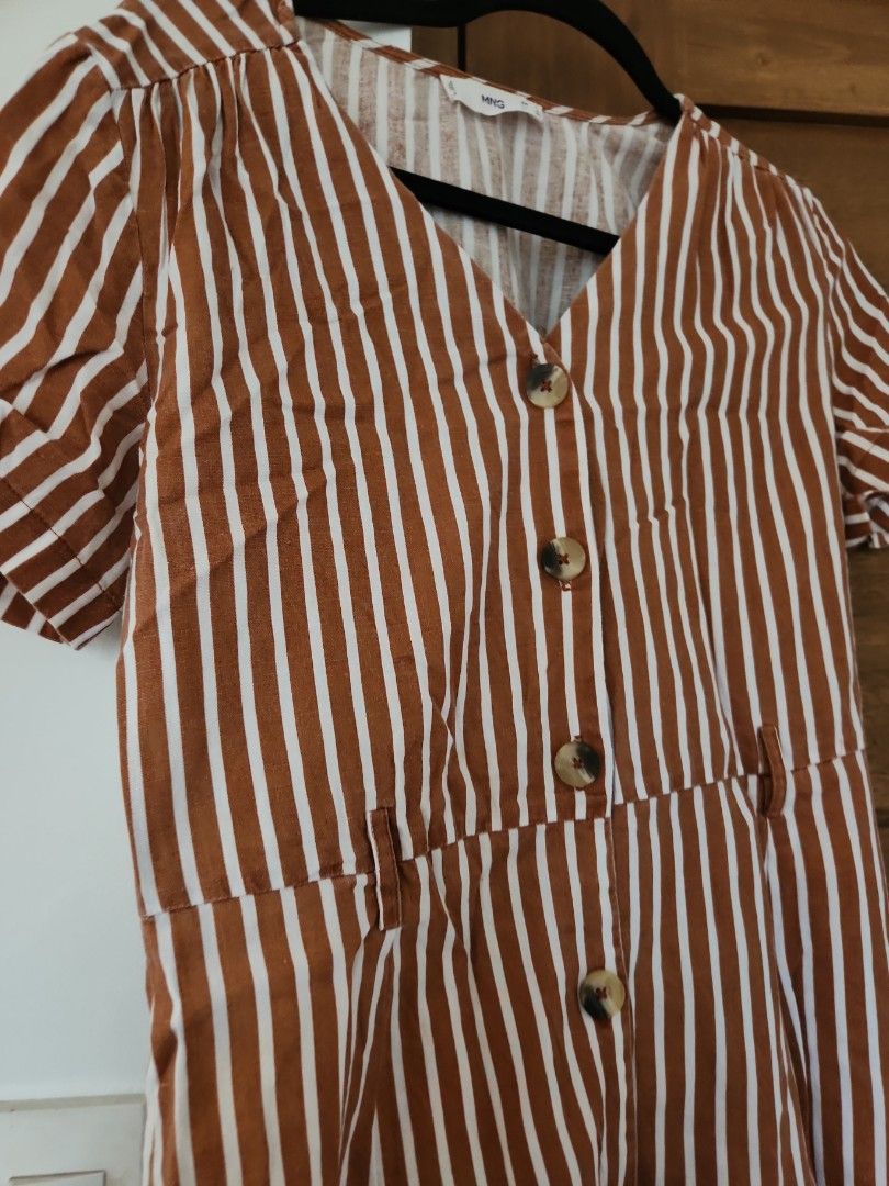 Mango brown linen dress, Women's Fashion, Dresses & Sets, Dresses on  Carousell
