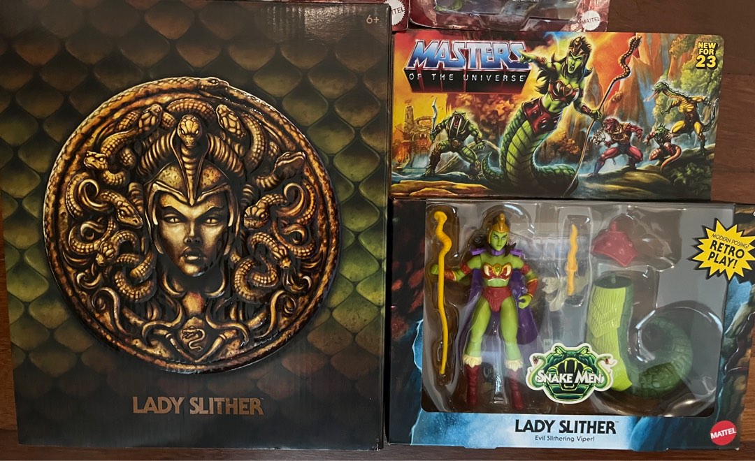 Masters Of The Universe Origins – Action Figure Lady Slither, Esclusiva Creations, Con Coda E Accessori, 14 Cm