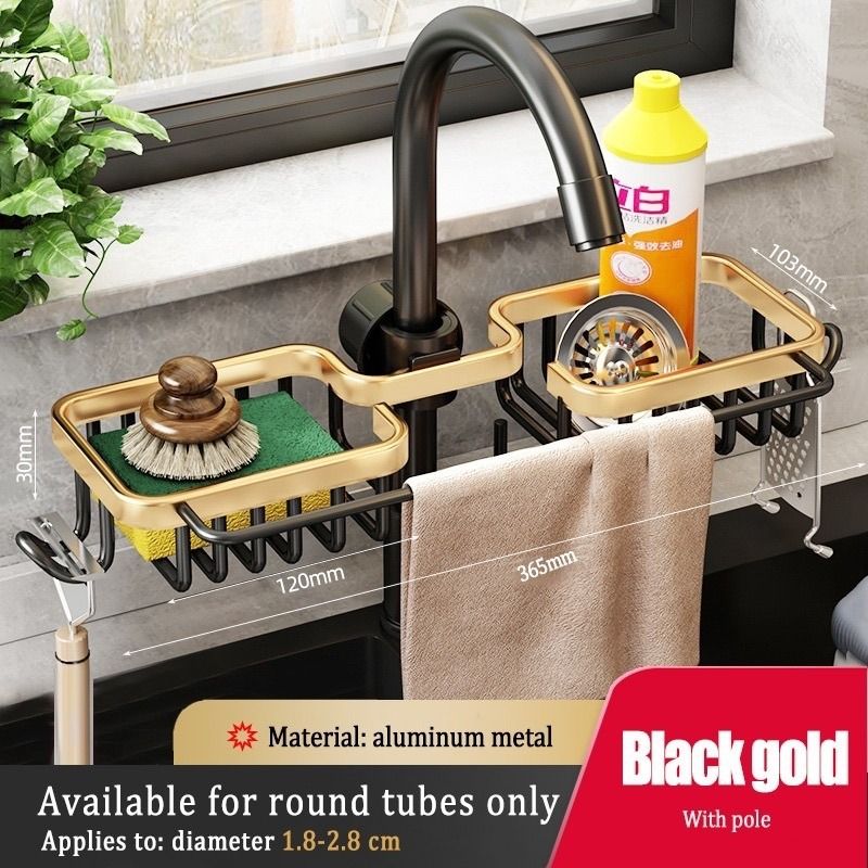MEIDOO kitchen sink rack Metal Sink storage rack Draining rack for rags ...