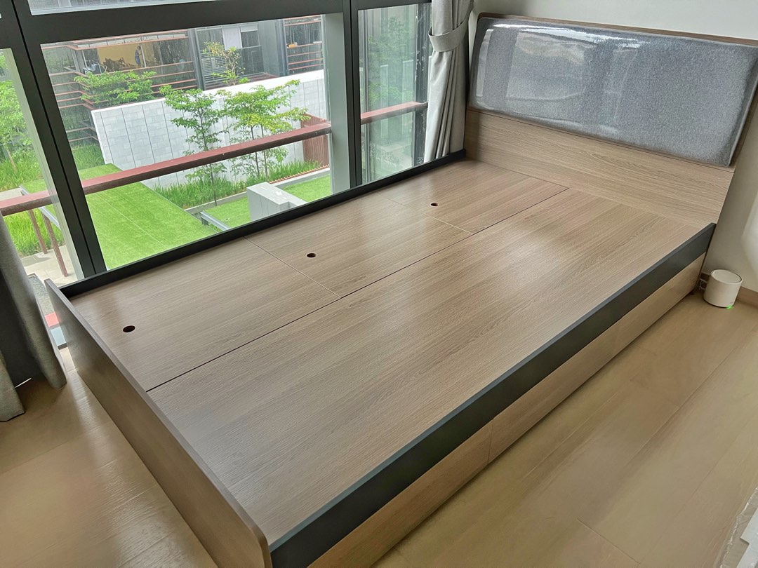 Minimalist Storage Bed Frame (Small Double), Furniture & Home Living, Furniture, Bed Frames