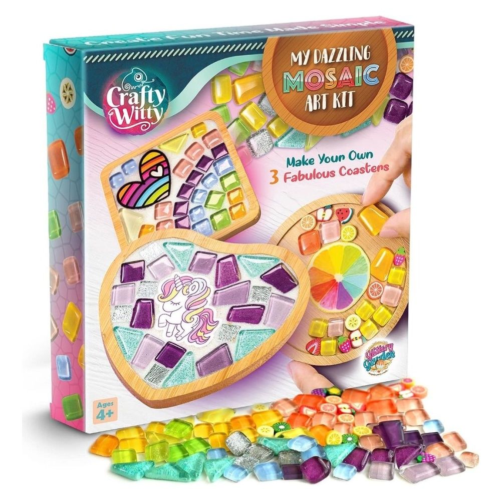Mosaic Craft Kit Decorate Your Own Unicorn and Rainbow Design