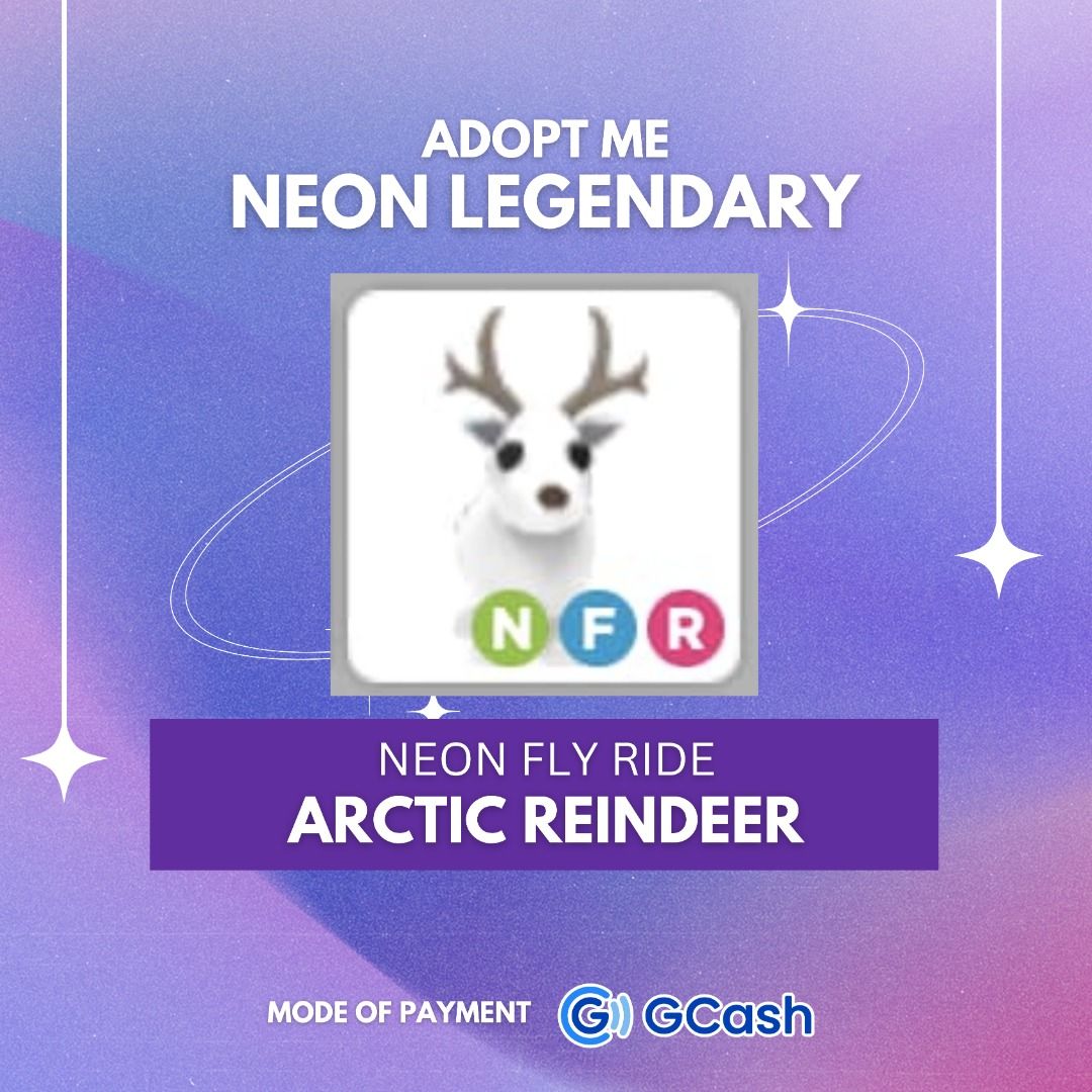 Neon Arctic Reindeer / NFR Arctic Reindeer Adopt Me, Hobbies & Toys