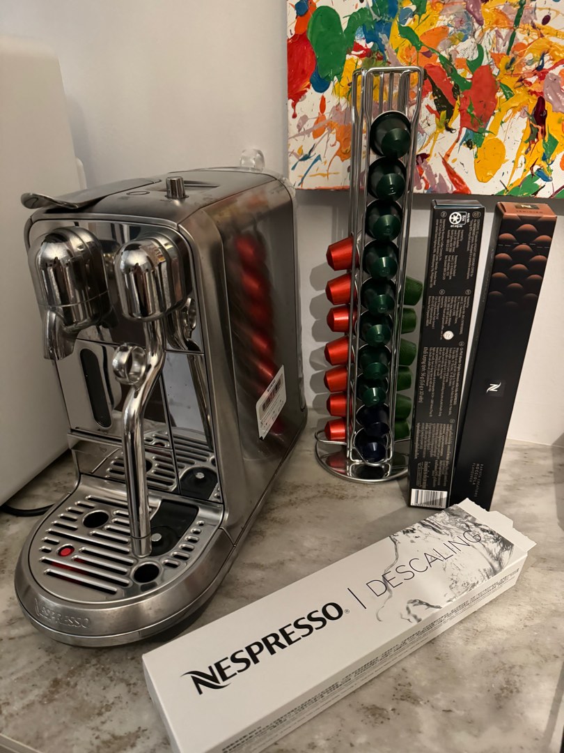 Nespresso creatista plus with capsules and descaling kit, TV & Home