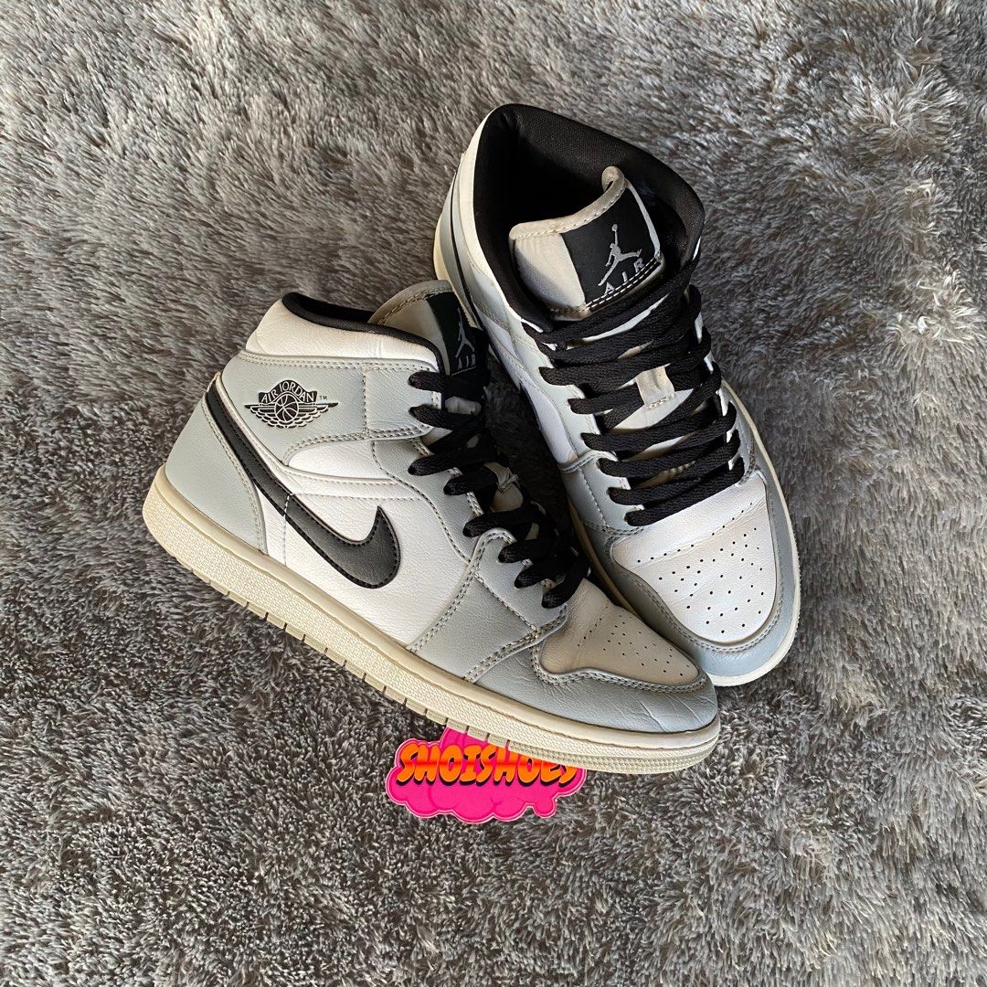 Nike Air Jordan 1 Mid Light Smoke Grey - 靴