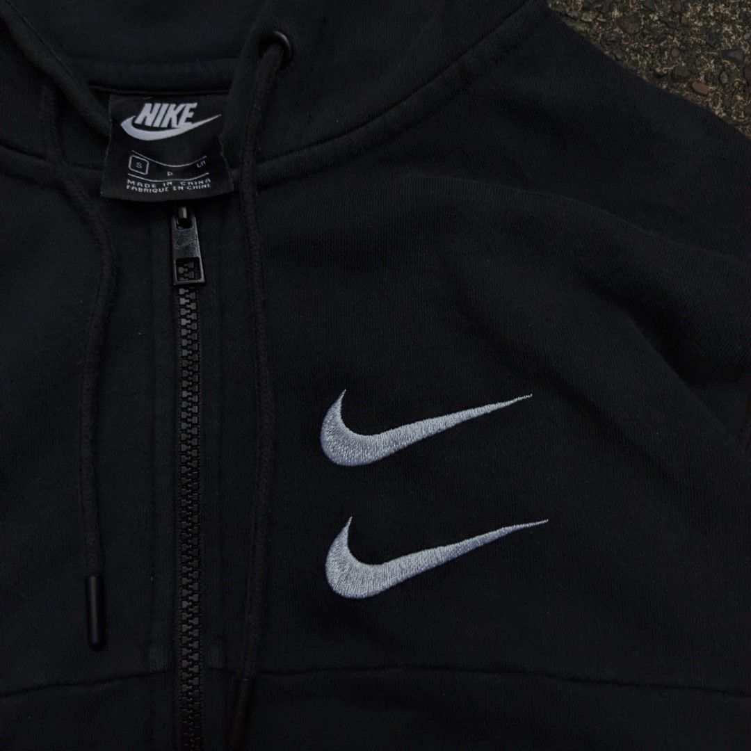 double swoosh nike hoodie