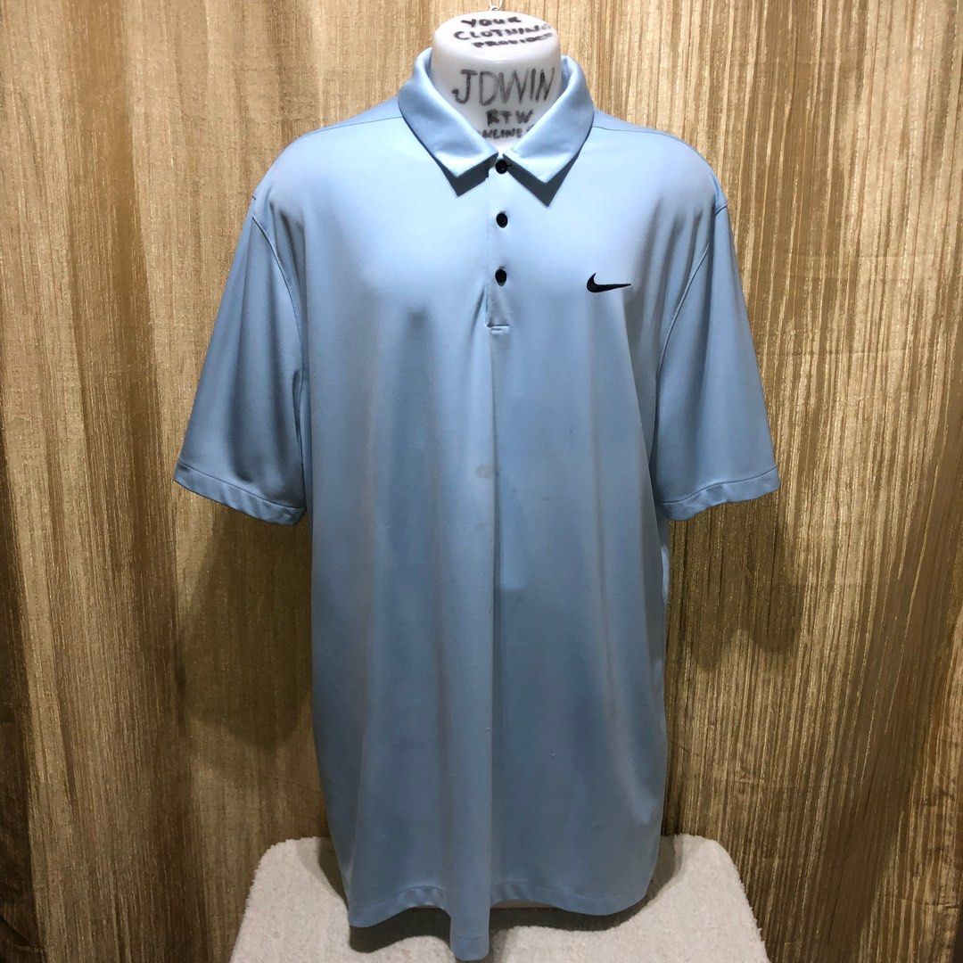 NIKE GOLF MEN S POLO SHIRTS GOLF POLYSTER DRIFIT COLOR LIGHT BLUE