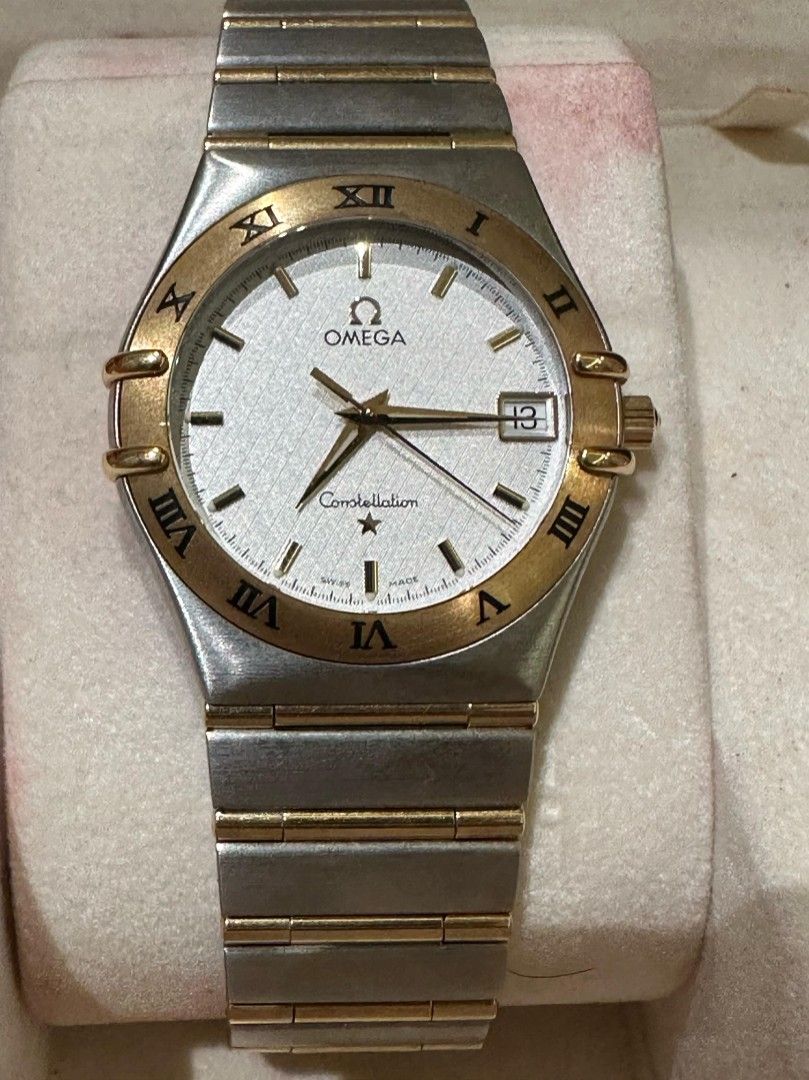 Omega Constellation steel with solid gold bezel original 1996 collection