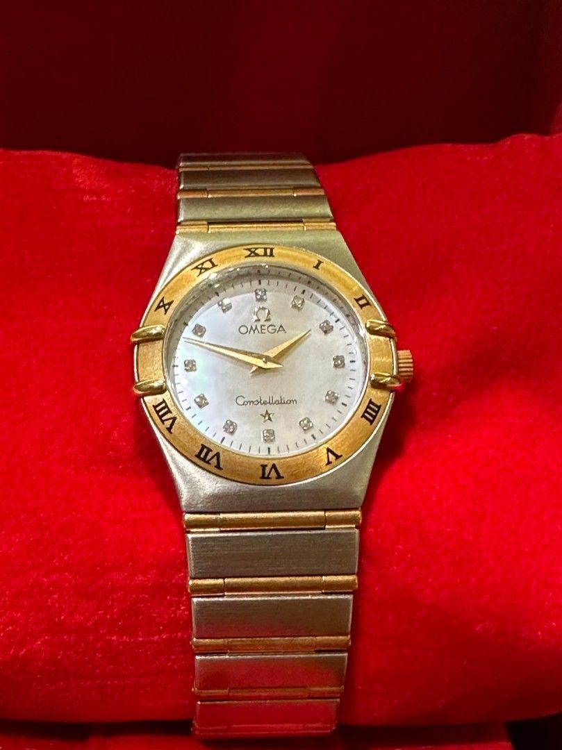 Omega Constellation yellow Gold on Steel with diamonds original