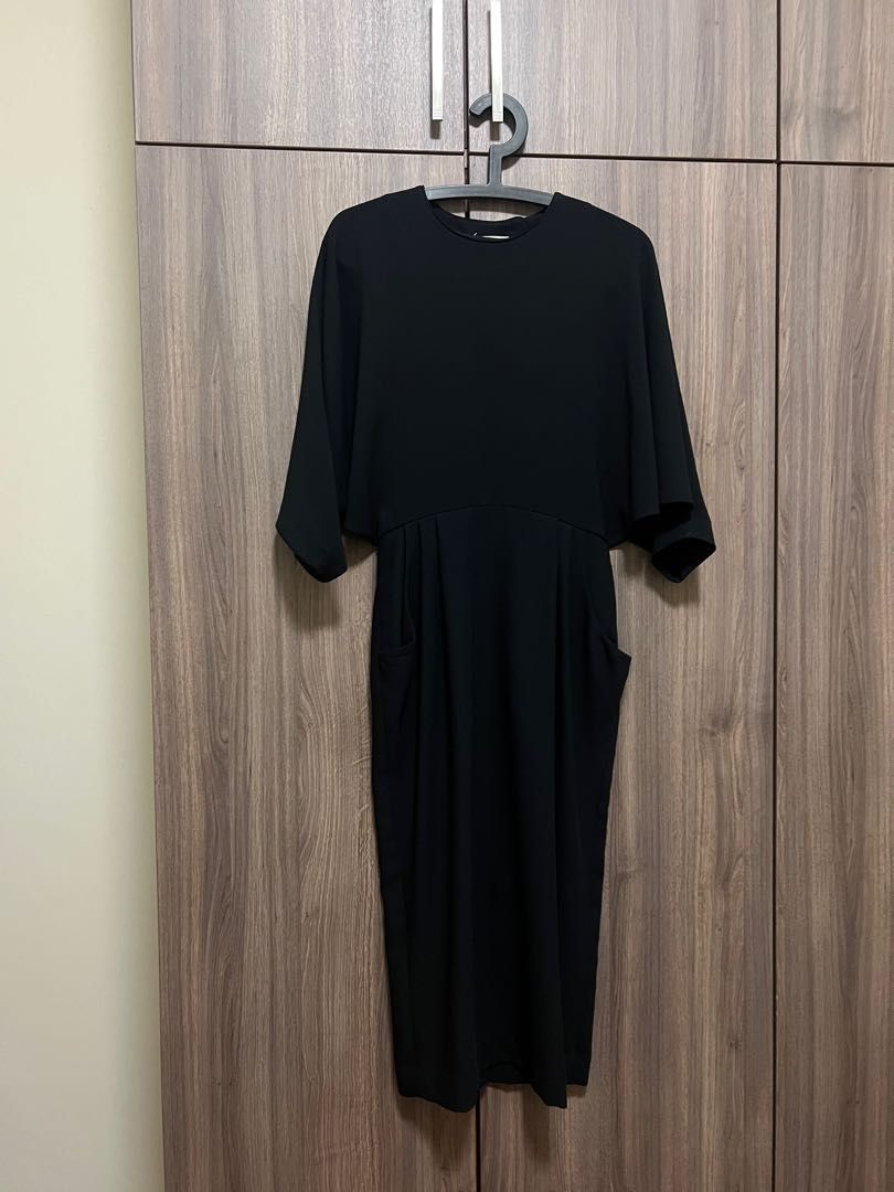 strapless open back dress &OTHER STORIES.Yellow satin dress S.38 – Hibuy market