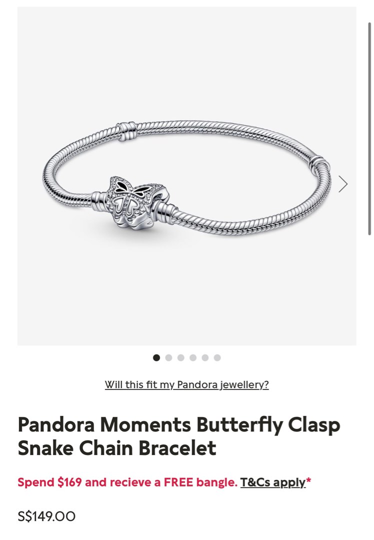 Pandora Moments Charm Bracelet Butterfly Women s Fashion Jewelry