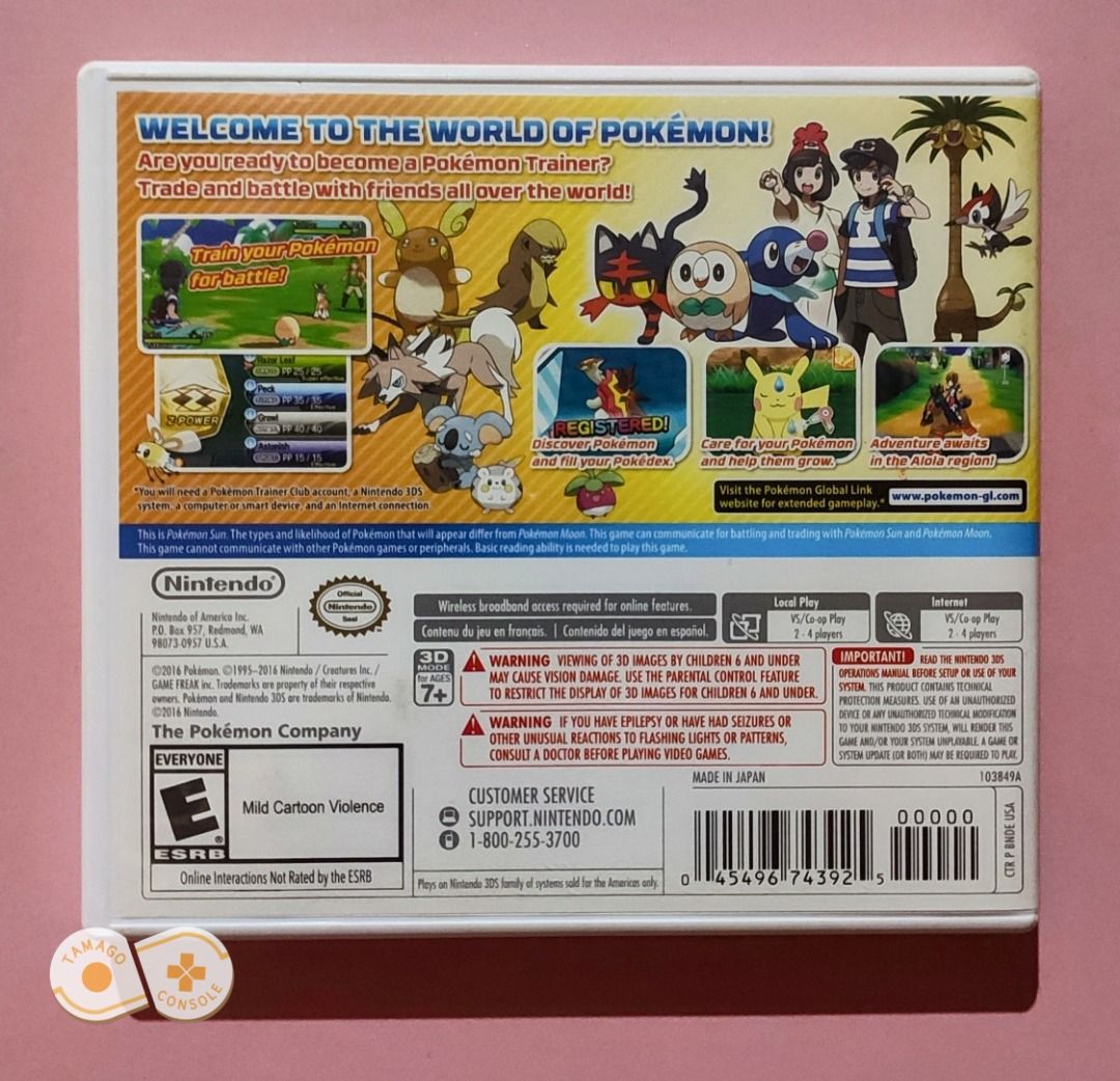 Pokemon Sun - [3DS Game] [NTSC / ENGLISH Language], Video Gaming, Video ...