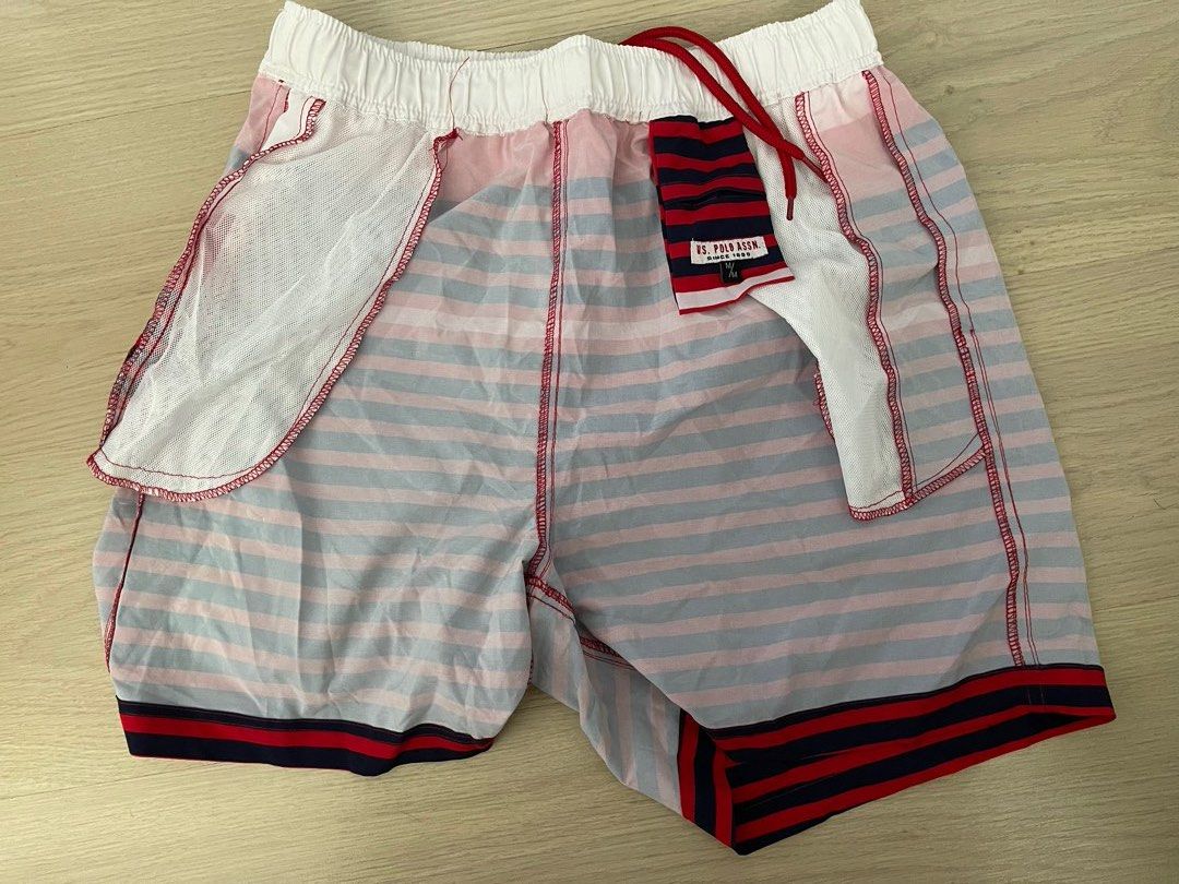 Ralph lauren striped best sale shorts
