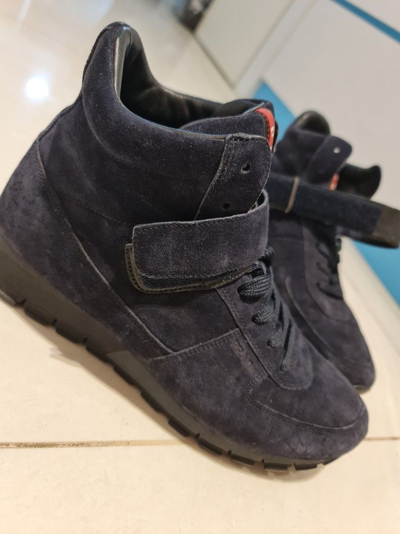 PRADA Hi Top Suede Sneakers Men s Fashion Footwear Sneakers on