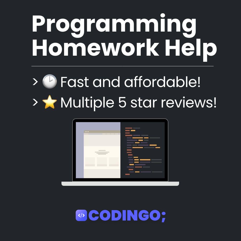 Programming Assignment Coding Assignment Homework Help Service Python C ...
