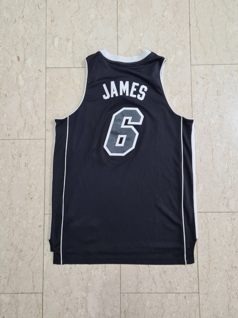 Rare Authentic Adidas Men s NBA Heat Back In Black Swingman
