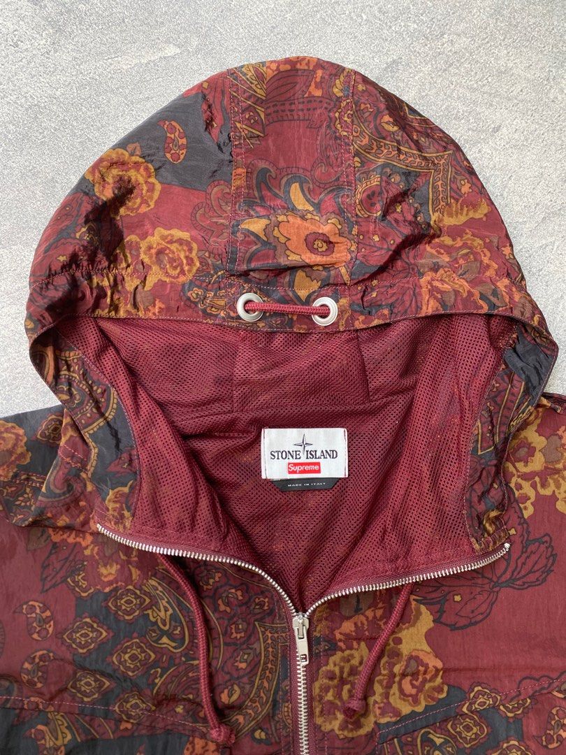 Rare Stone Island x Supreme paisley hoodie authentic original not