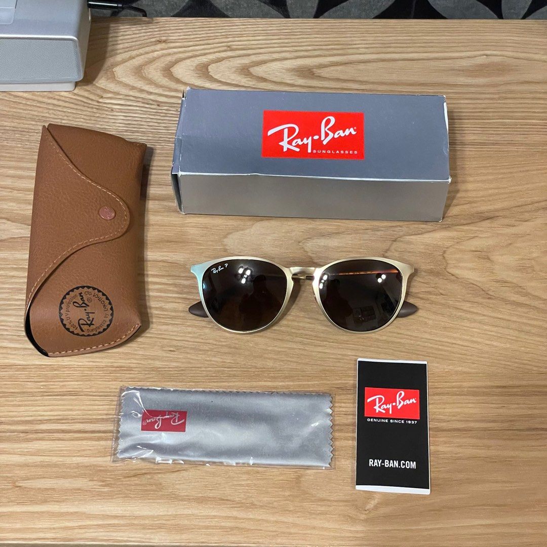Ray ban erika metal polarized gold cheap