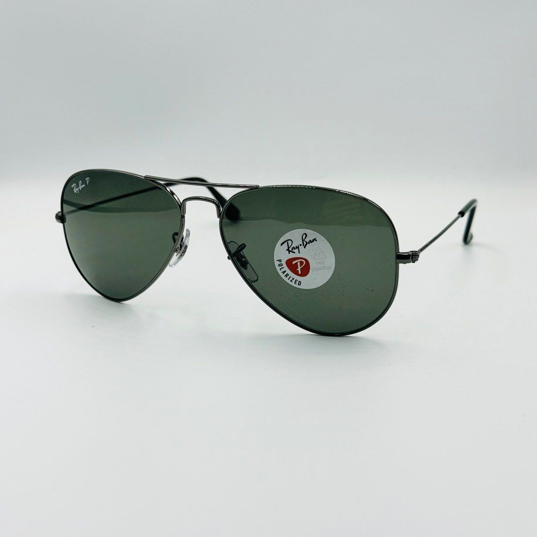 Rayban RB3025 004 58 Aviator Large Metal Gunmetal w Green